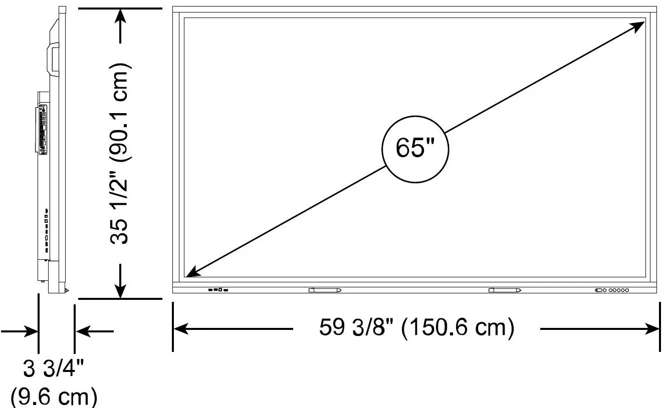 Интерактивная доска Smart Technologies Board SBID-GX165 + Vogel's Rise 2005 (Black)