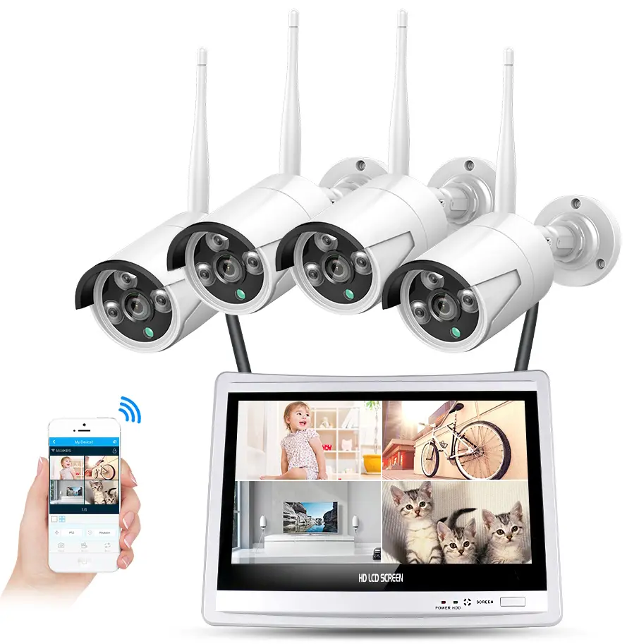 Set de supraveghere 4CH WIFI NVR Kit (White)