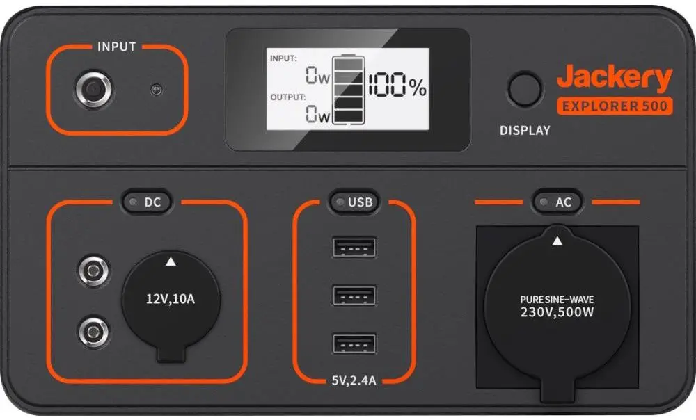 Источник бесперебойного питания Jackery Explorer 500 HTE042500EU (Black/Orange) - 5