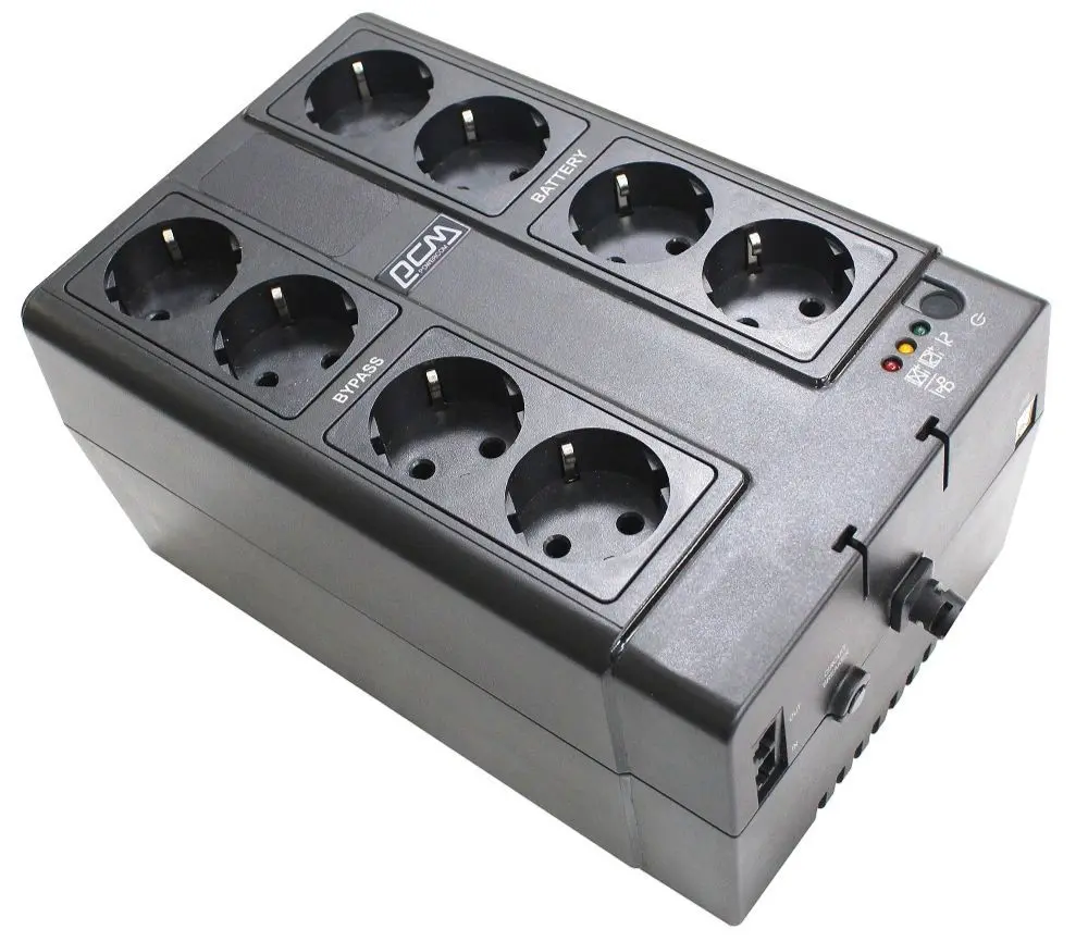 Источник бесперебойного питания PowerCom CUB-850E Line Interactive (Black)