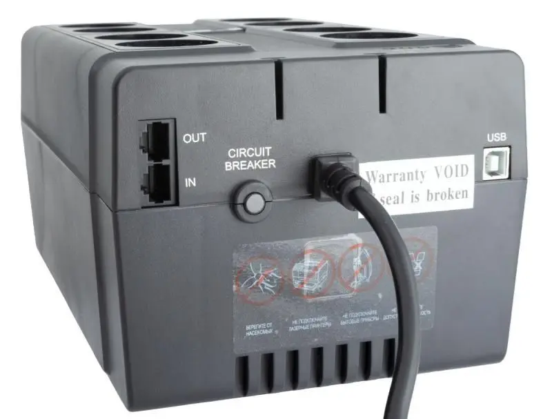 Источник бесперебойного питания PowerCom CUB-850E Line Interactive (Black)