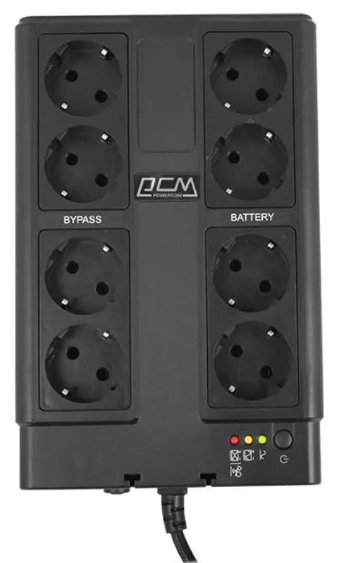 Источник бесперебойного питания PowerCom CUB-850E Line Interactive (Black)
