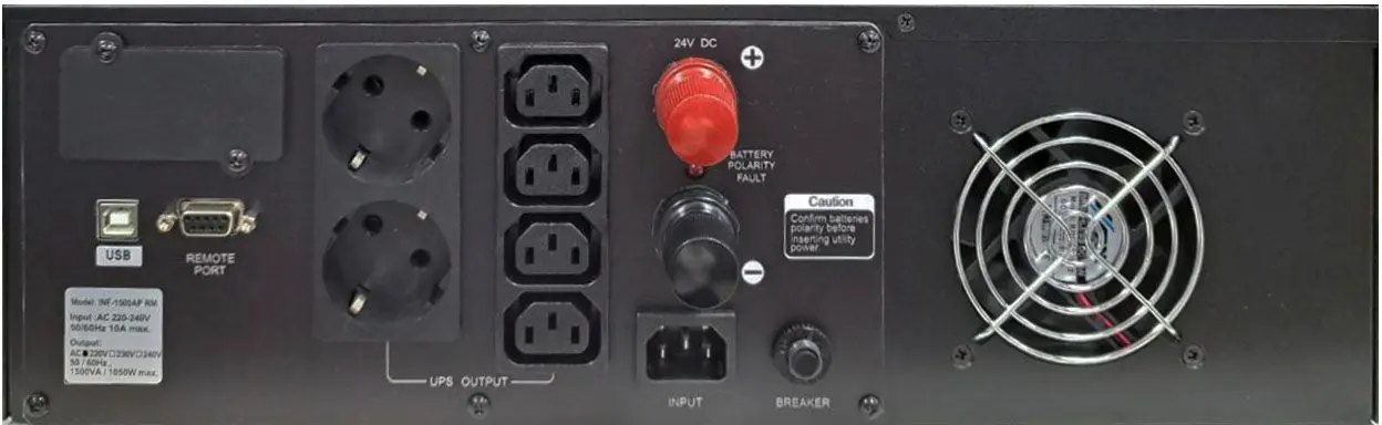 Источник бесперебойного питания Powercom INF-500AP RM (Black)