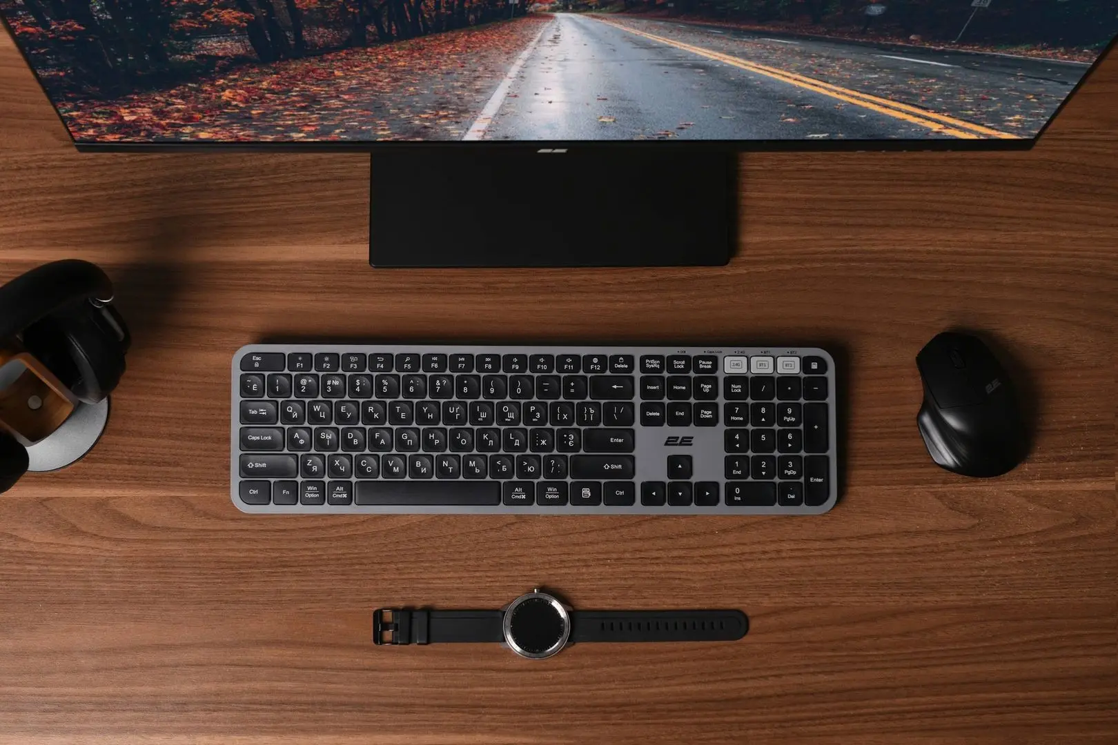 Tastatura fara fir 2E KS240 WL BT (Gray/Black) - 9