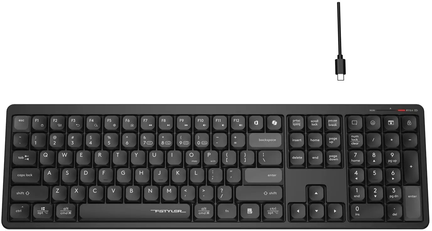 Tastatura fara fir A4Tech FBX55C (Black)