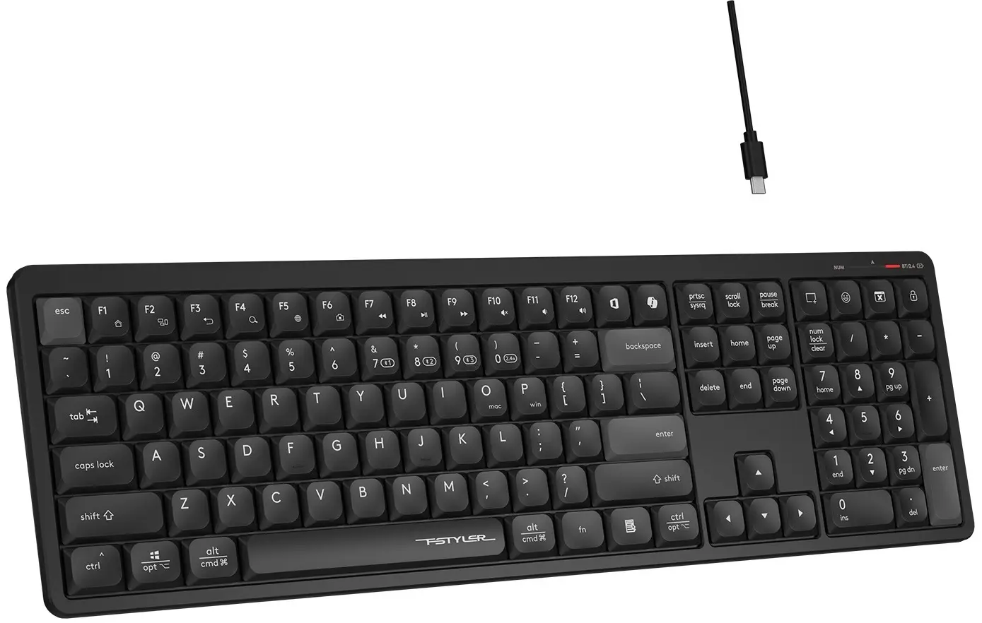 Tastatura fara fir A4Tech FBX55C (Black)