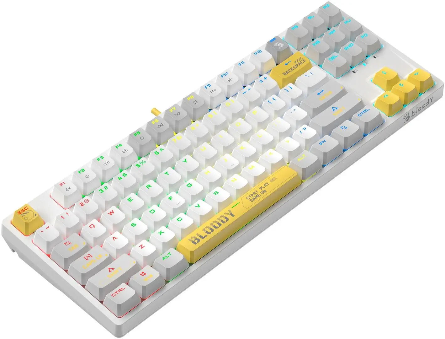 Tastatura A4Tech Bloody S87 (Energy White)