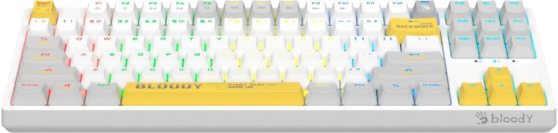 Tastatura A4Tech Bloody S87 (Energy White)