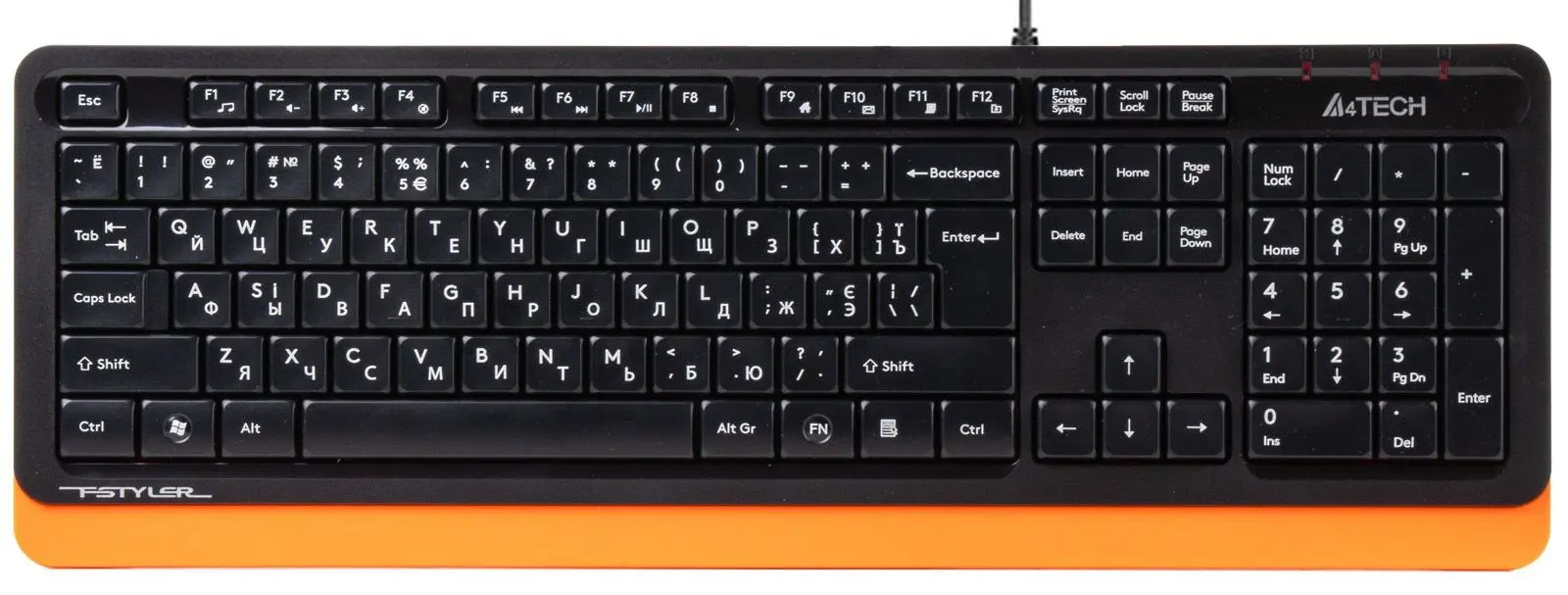 Tastatura A4Tech Fstyler FK10 (Black/Orange)