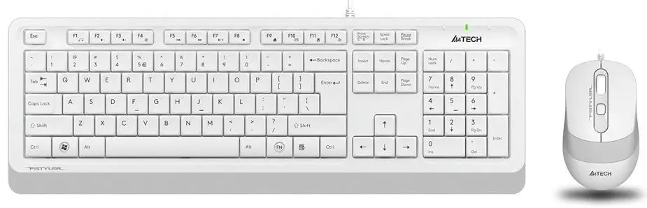 Set tastatura + mouse A4Tech Fstyler F1010 (White/Gray)