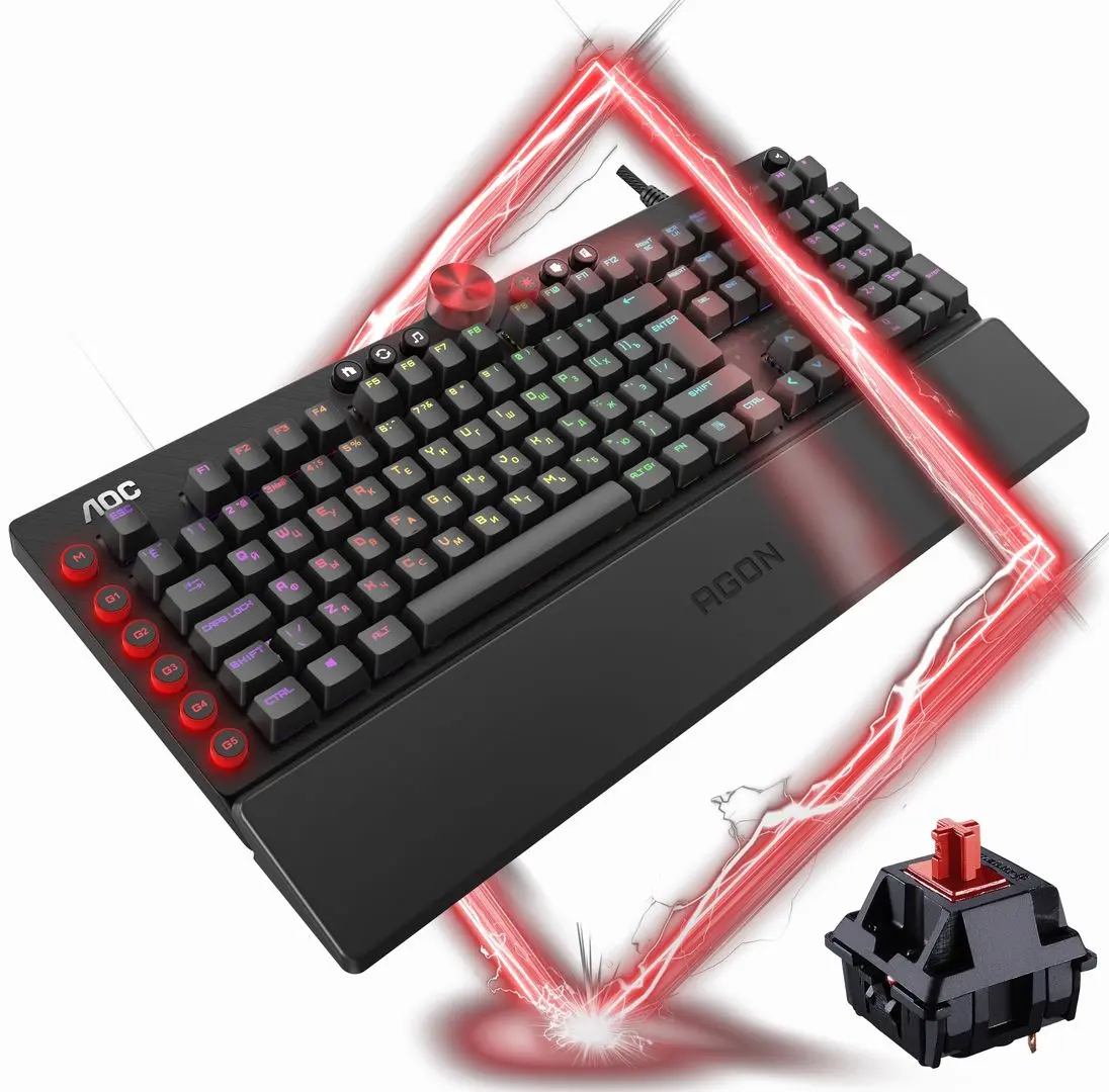 Клавиатура Aoc Agon AGK700 (Black/Red) - 9