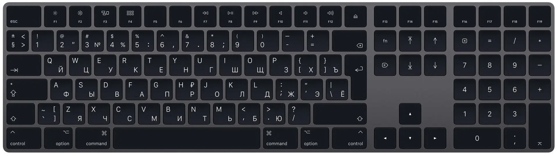 Tastatura fara fir Apple Magic Keyboard Russian (Space Grey)