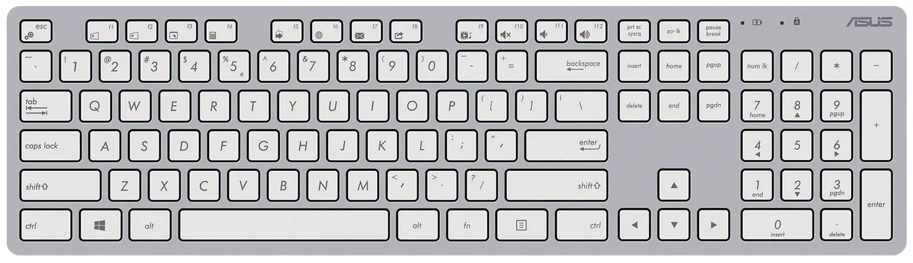 Беспроводной комплект клавиатура + мышь Asus W5000 (White/Gray) - 4