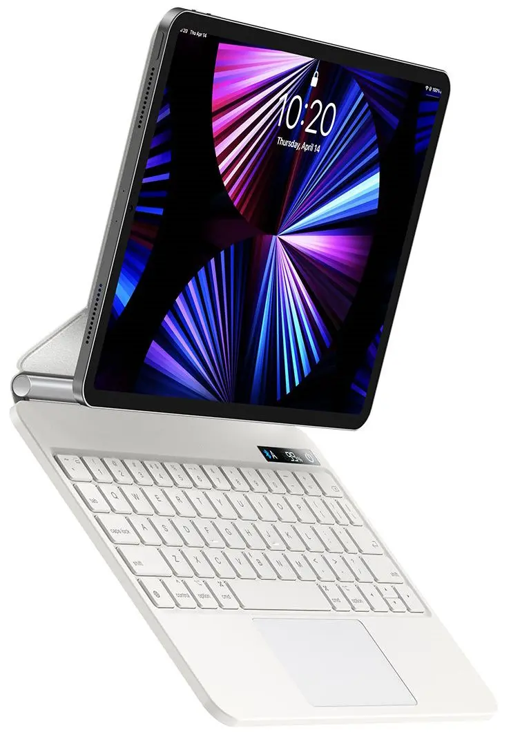 Set tastatura fara fir + husa Baseus Brilliance Pro (White) - 4