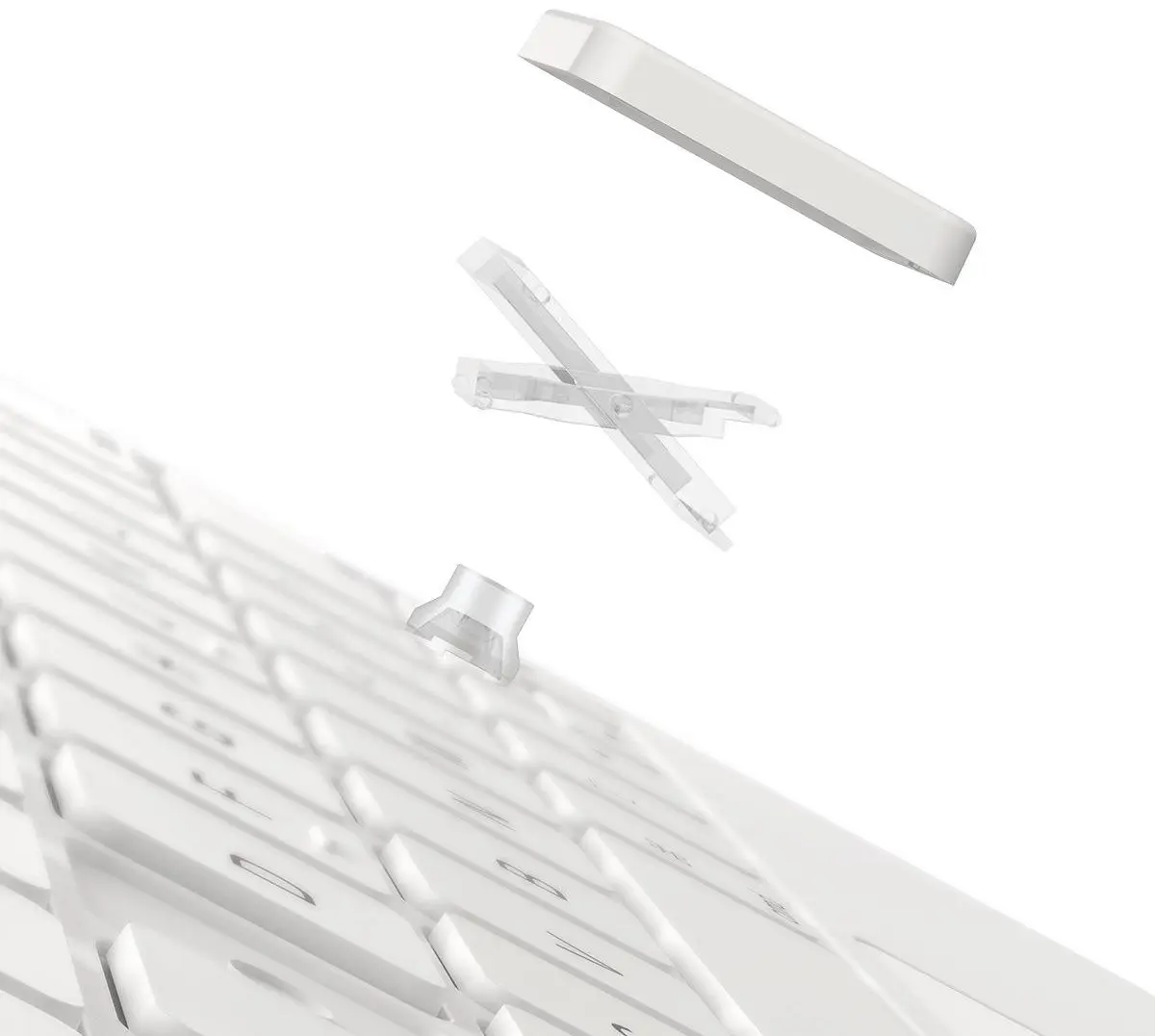 Set tastatura fara fir + husa Baseus Brilliance Pro (White) - 5