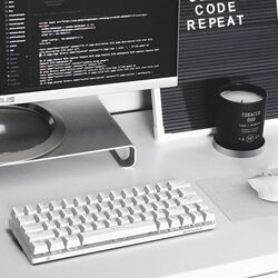 Tastatura fara fir BlitzWolf BW-KB1 RGB (White) Thumb