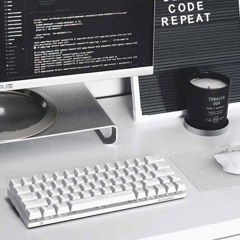 Tastatura fara fir BlitzWolf BW-KB1 RGB (White) - 4