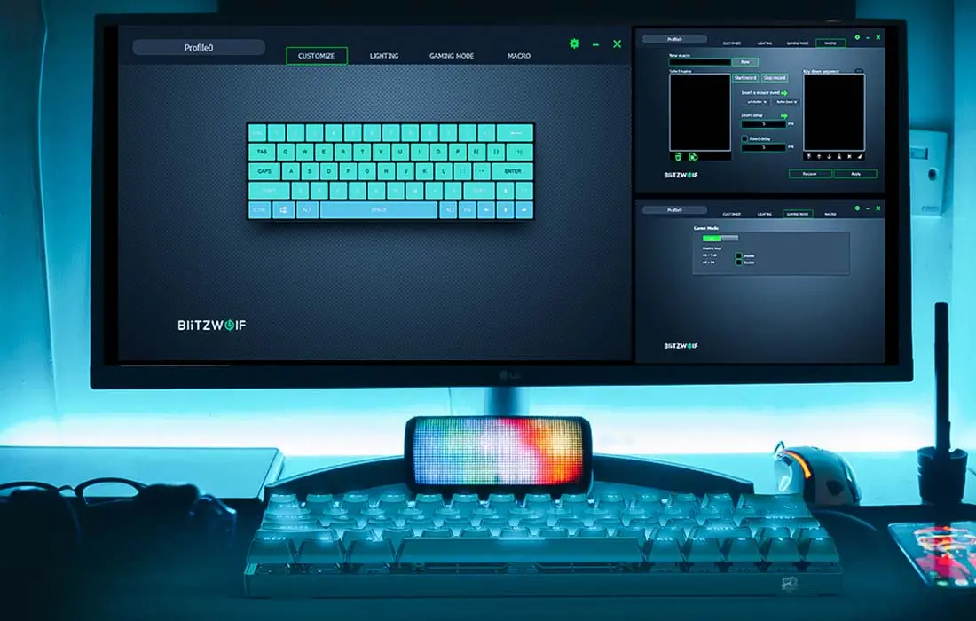Tastatura fara fir BlitzWolf BW-KB1 RGB (White) - 5