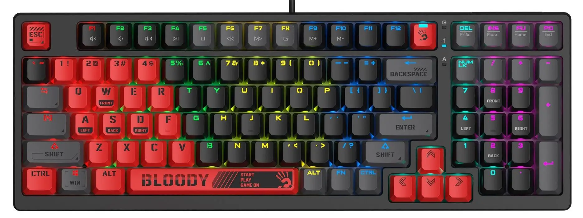 Tastatura Bloody S98 Sports (Red/Black)