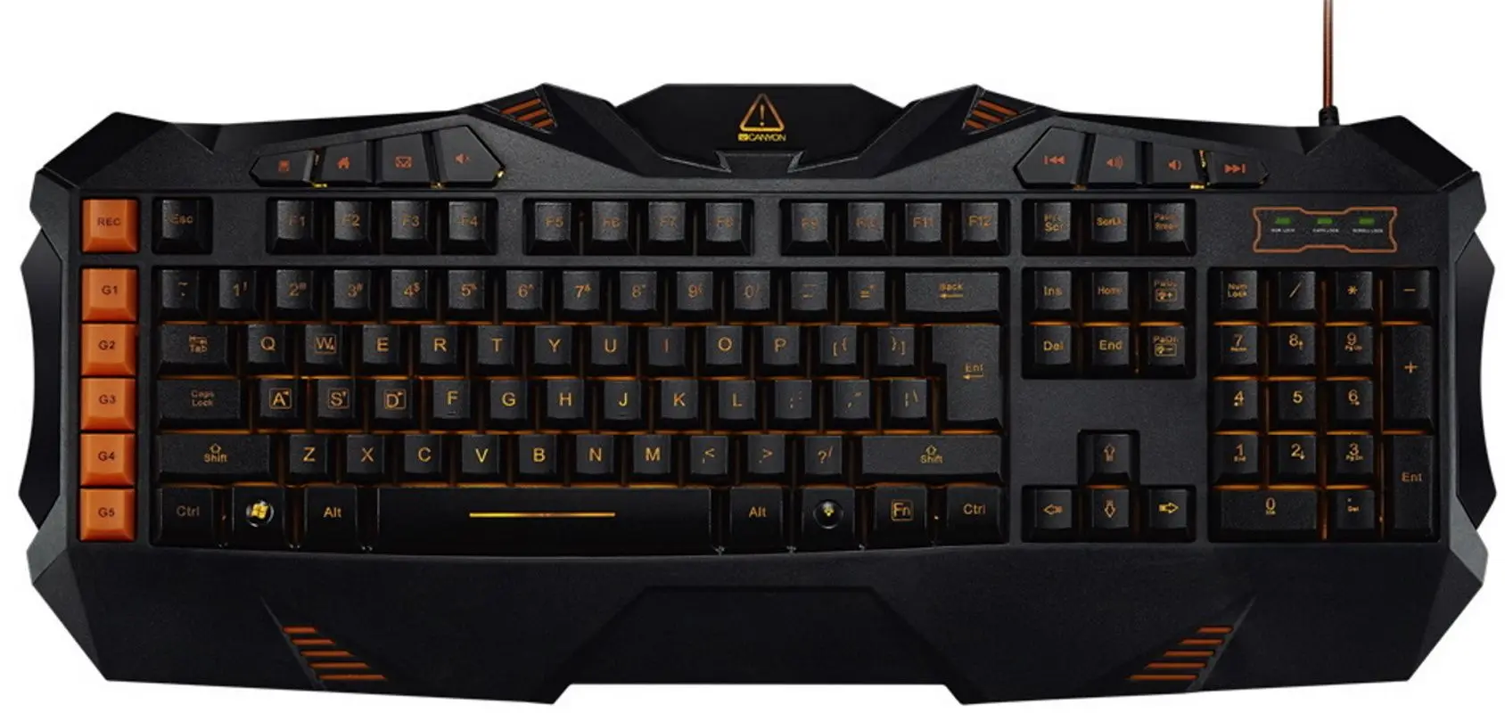 Tastatura Canyon Gaming Fobos CND-SKB3-RU (Black/Orange)