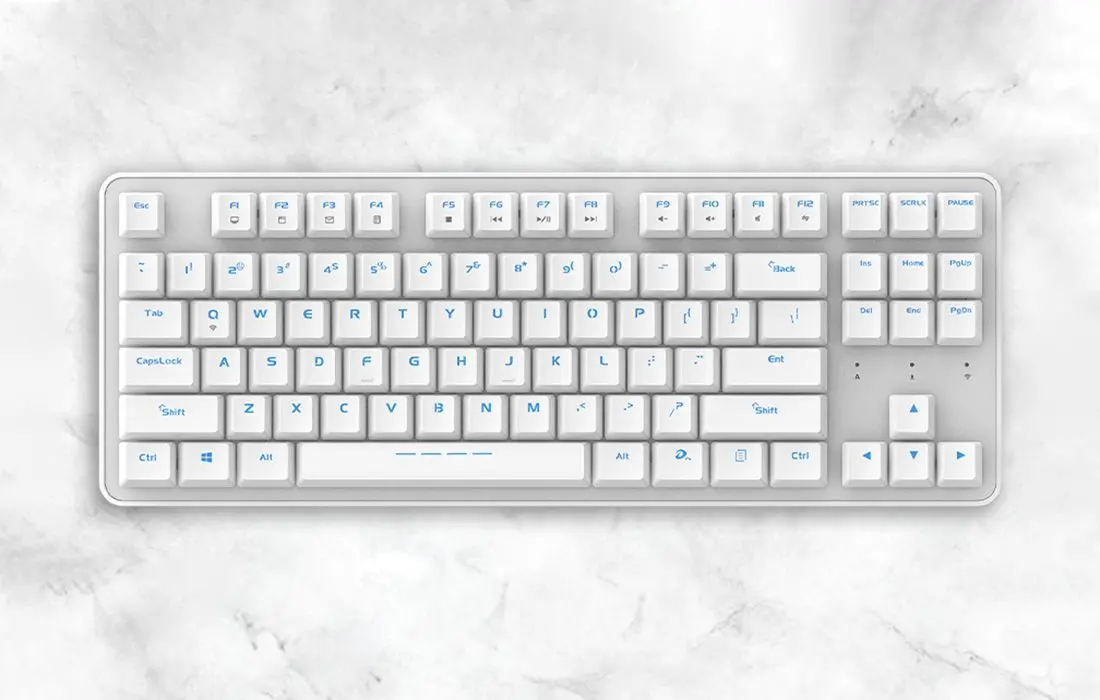 Беспроводная клавиатура Dareu EK807G (White) - 6