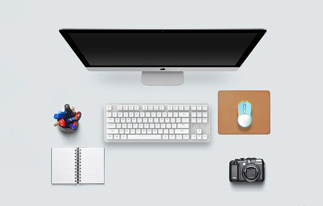 Беспроводная клавиатура Dareu EK807G (White) - 7