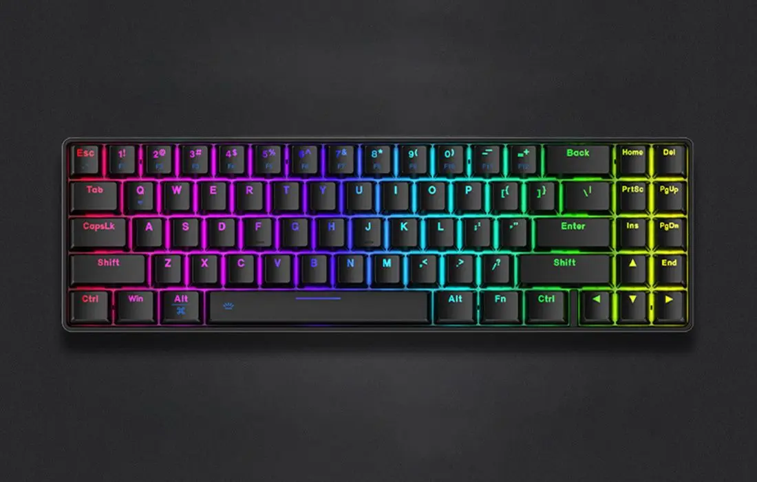 Tastatura fara fir Dareu EK868 RGB (Black) - 4