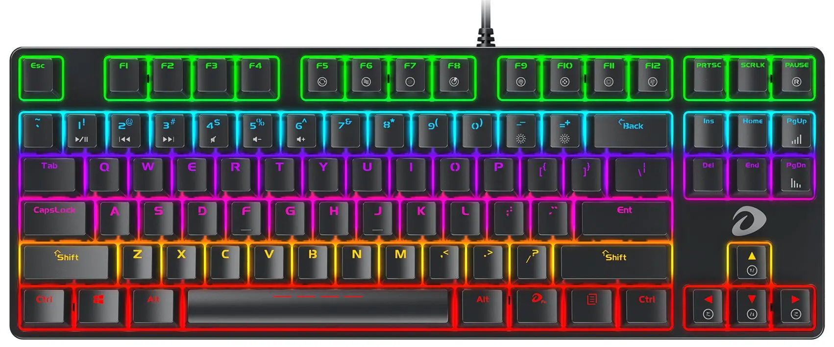 Tastatura fara fir Dareu EK868 RGB (Black)