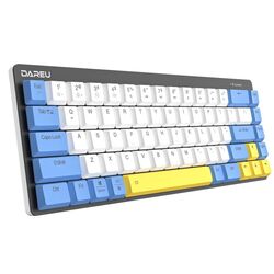 Tastatura fara fir Dareu EK868 (White/Blue/Yellow) Thumb