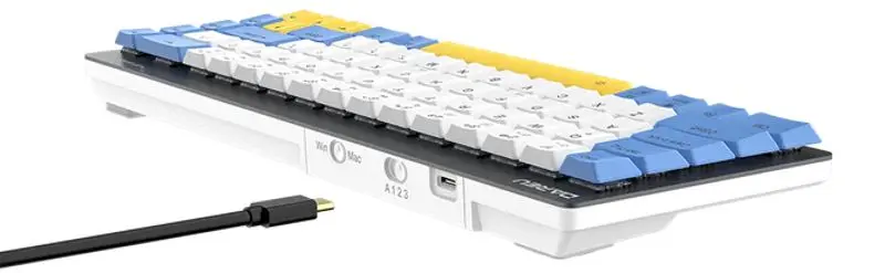 Tastatura fara fir Dareu EK868 (White/Blue/Yellow) - 4