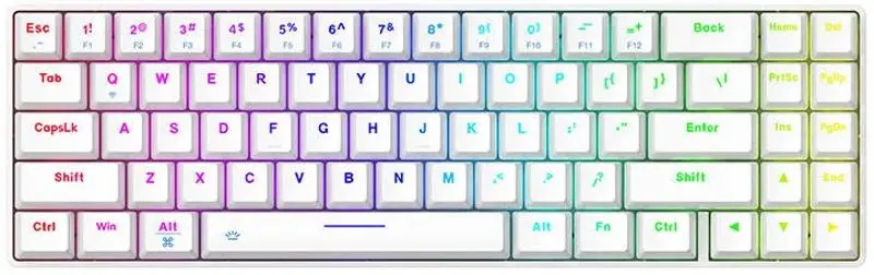 Tastatura fara fir Dareu EK871 RGB (White)
