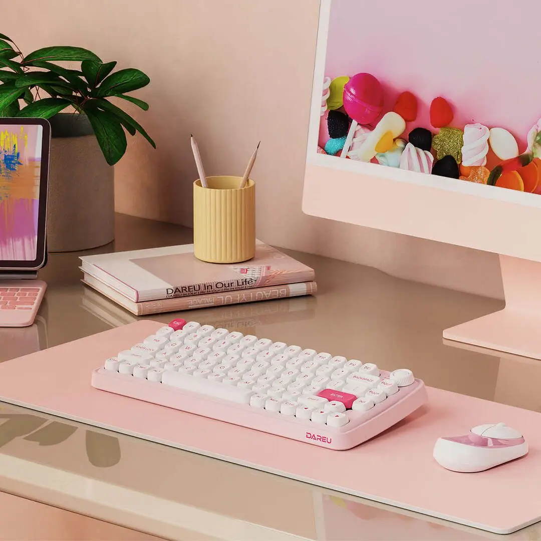 Tastatura Dareu Z82 (Pink/White) - 4