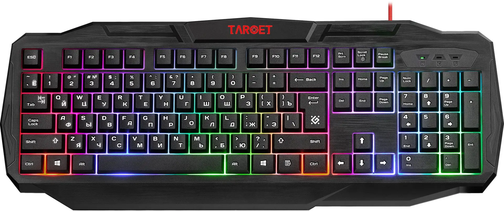 Комплект клавиатура + наушники + мышь + коврик Defender Target MKP-350 (Black) - 2