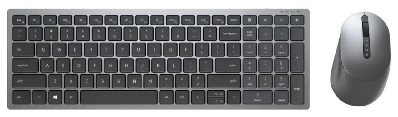 Set tastatura + mouse fara fir Dell KM7120W (Titan Grey)