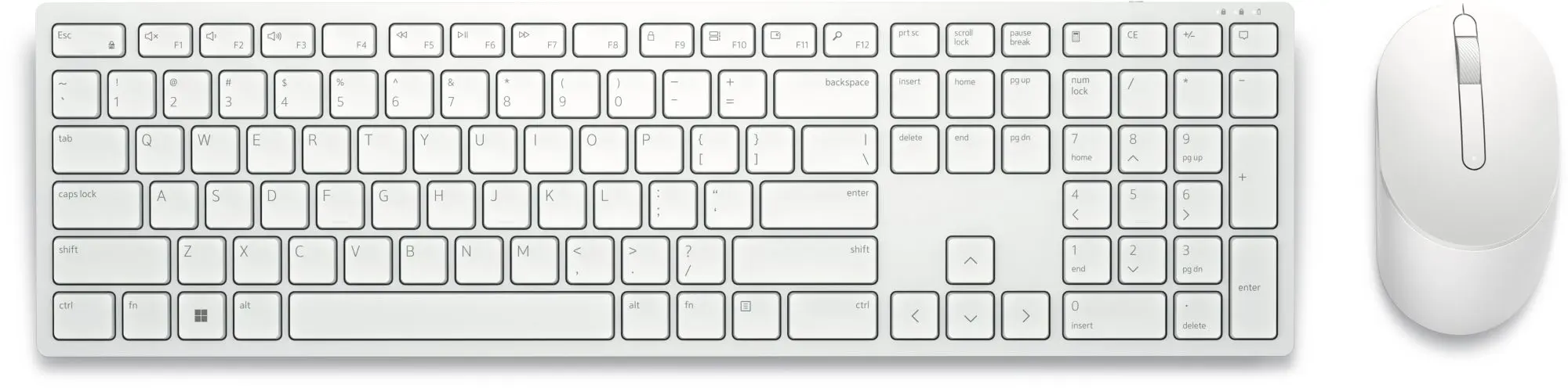 Set tastatura + mouse fara fir Dell Pro KM5221W (White)