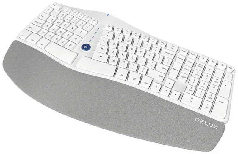 Tastatura fara fir Delux GM901D (White) - 2