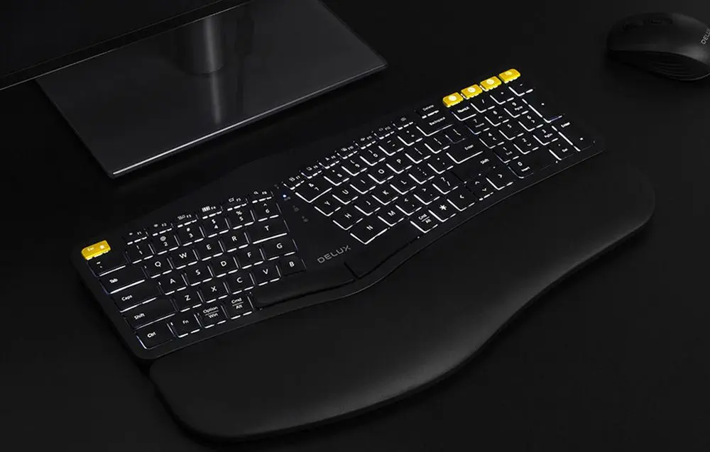 Tastatura fara fir Delux GM902 Pro (Black) - 6