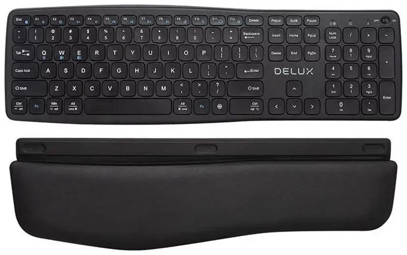 Tastatura fara fir Delux GM908CV (Black) - 2