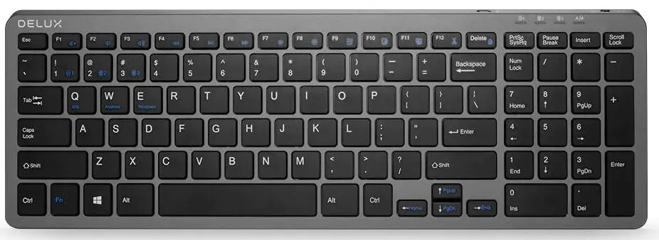 Tastatura fara fir Delux K2203D (Black/Grey)