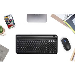 Беспроводная клавиатура Delux K2212V BT (Black) Thumb