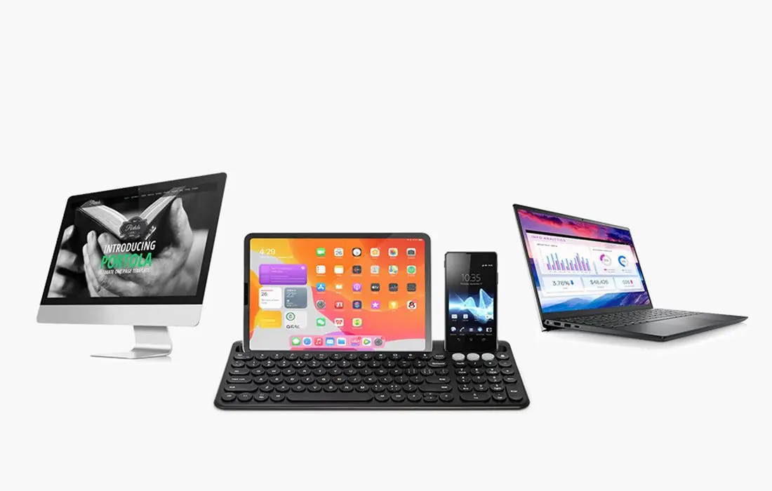 Беспроводная клавиатура Delux K2212V BT (Black) - 7