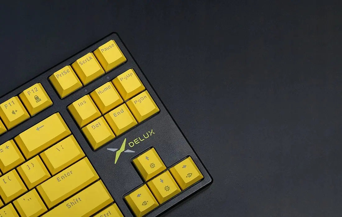 Беспроводная клавиатура Delux KM13DP (Black/Yellow) - 2