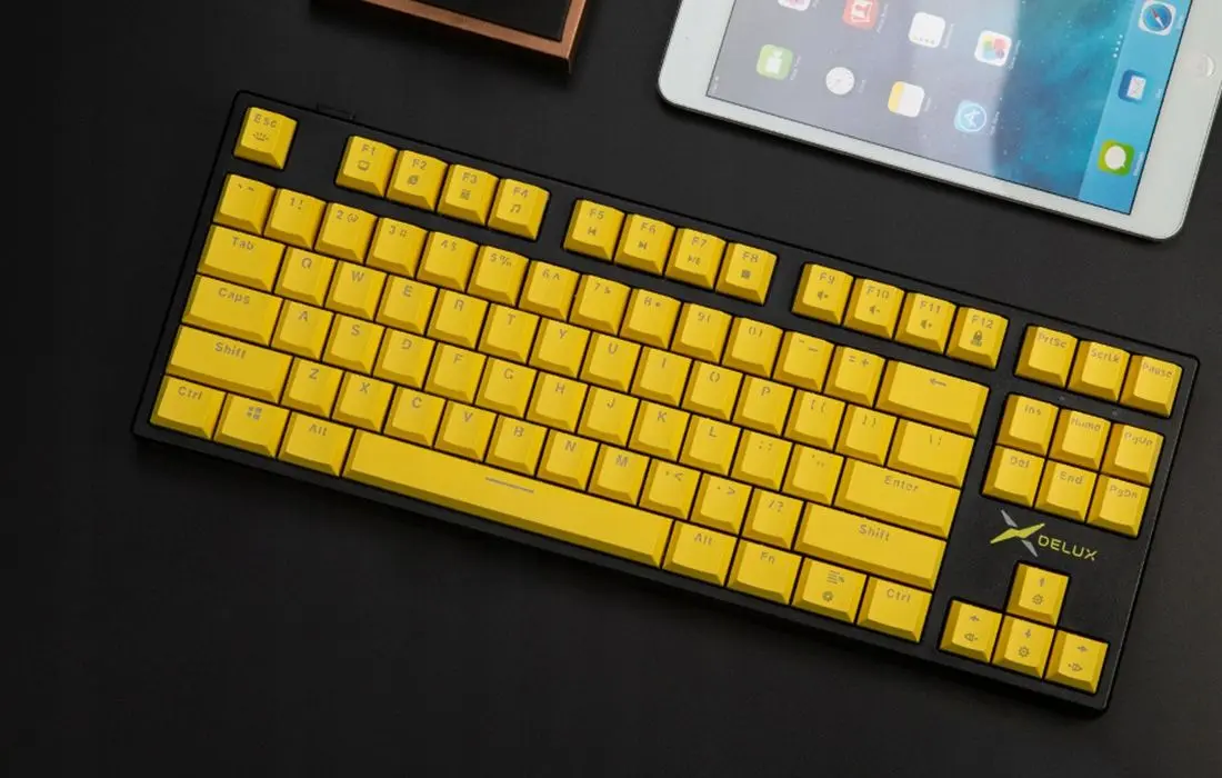 Беспроводная клавиатура Delux KM13DP (Black/Yellow) - 3