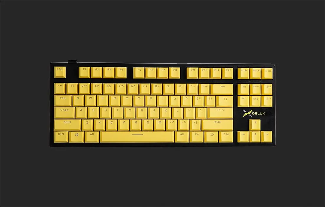 Беспроводная клавиатура Delux KM13DP (Black/Yellow) - 5