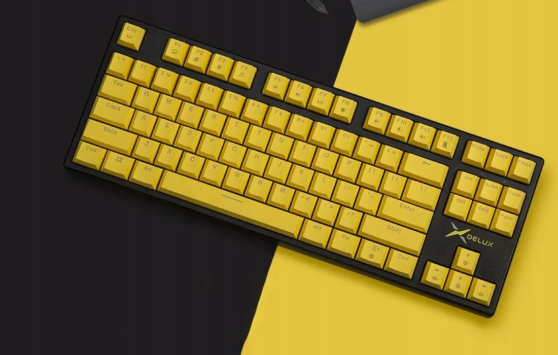 Беспроводная клавиатура Delux KM13DP (Black/Yellow) - 6