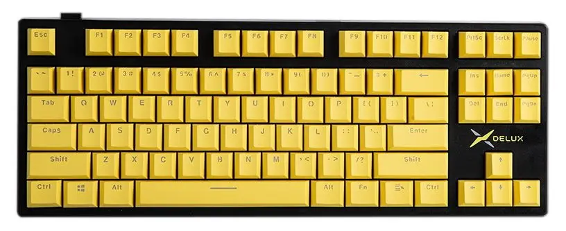 Беспроводная клавиатура Delux KM13DP (Black/Yellow)