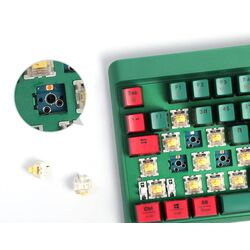 Tastatura fara fir Delux KM17DB (Green/Red) Thumb