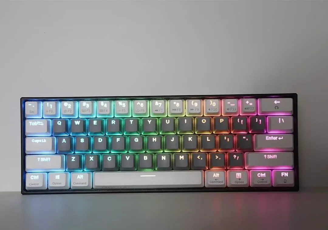 Tastatura fara fir Delux KM33 BT RGB (White/Grey) - 2