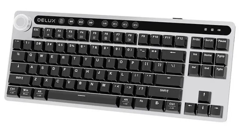 Беспроводная клавиатура Delux KS200D (Silver/Black) - 2