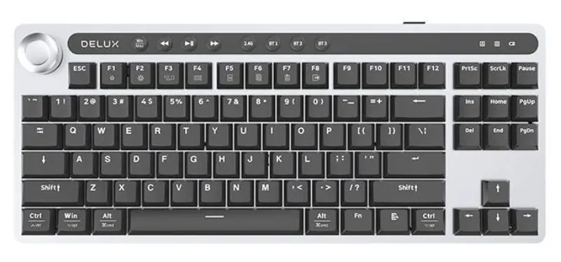 Беспроводная клавиатура Delux KS200D (Silver/Black)